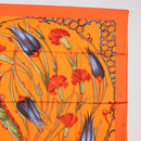HERMES Carre 90 Scarf ""Ceramique Ottomane"" Silk Orange Auth SW1827M-4