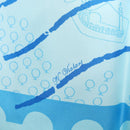 HERMES Carre 90 Scarf ""de passage a Paris"" Silk Light Blue Auth SW1828M-12