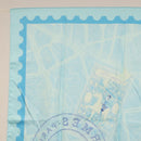HERMES Carre 90 Scarf ""de passage a Paris"" Silk Light Blue Auth SW1828M-14