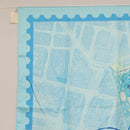 HERMES Carre 90 Scarf ""de passage a Paris"" Silk Light Blue Auth SW1828M-2