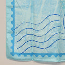 HERMES Carre 90 Scarf ""de passage a Paris"" Silk Light Blue Auth SW1828M-8