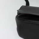 BALLY Shoulder Bag Leather Black Auth sw183-8