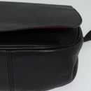 BALLY Shoulder Bag Leather Black Auth sw183-15