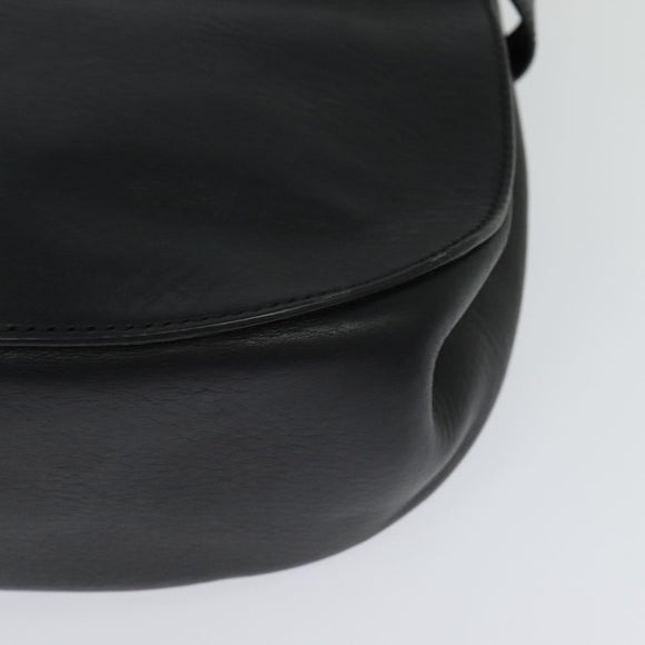 BALLY Shoulder Bag Leather Black Auth sw183