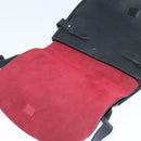 BALLY Shoulder Bag Leather Black Auth sw183-9