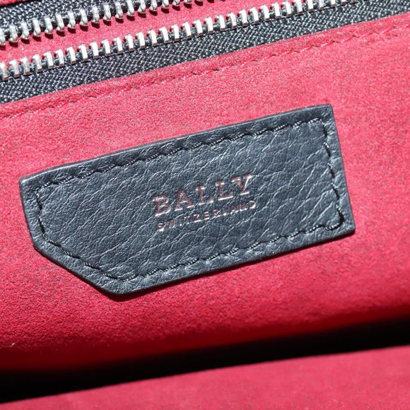 BALLY Shoulder Bag Leather Black Auth sw183