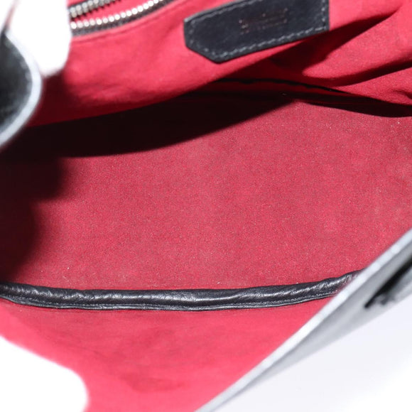 BALLY Shoulder Bag Leather Black Auth sw183