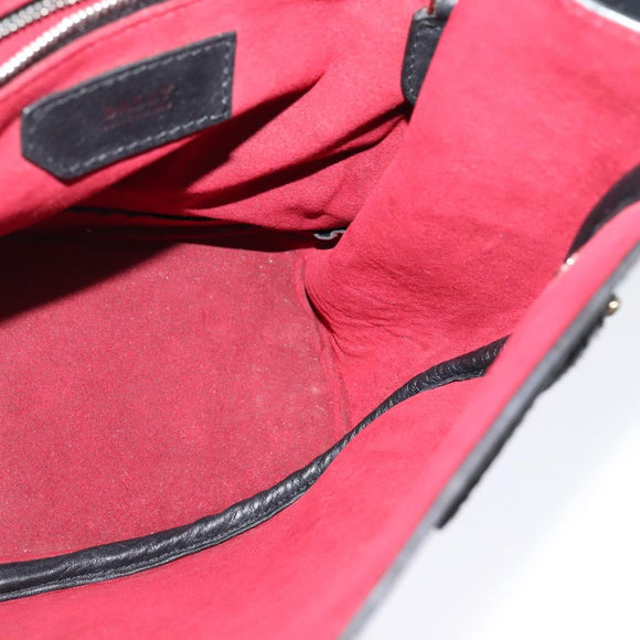 BALLY Shoulder Bag Leather Black Auth sw183