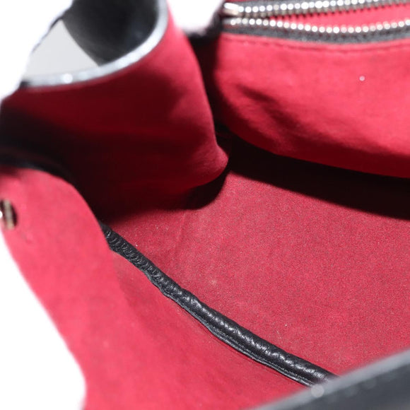 BALLY Shoulder Bag Leather Black Auth sw183