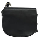 BALLY Shoulder Bag Leather Black Auth sw183-13