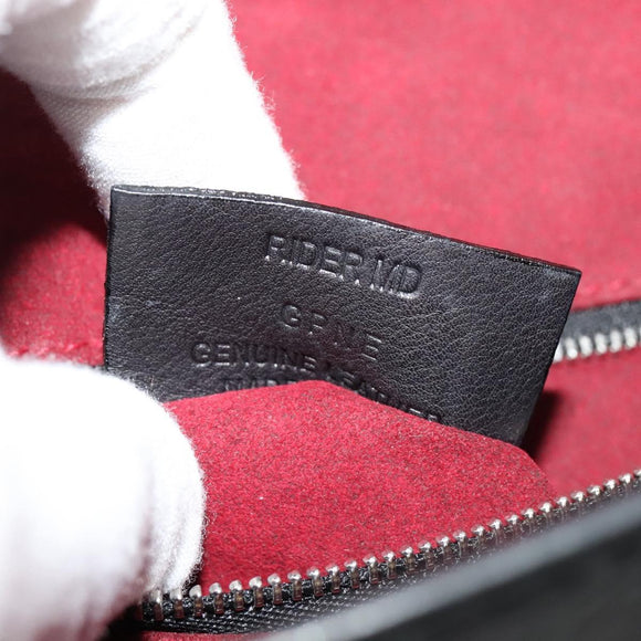 BALLY Shoulder Bag Leather Black Auth sw183