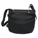 BALLY Shoulder Bag Leather Black Auth sw183-2