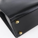 CELINE Tote Bag Leather Black Gold Auth SW1830-16