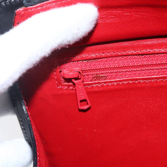 CELINE Tote Bag Leather Black Gold Auth SW1830