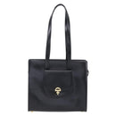CELINE Tote Bag Leather Black Gold Auth SW1830-13