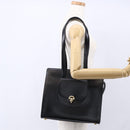 CELINE Tote Bag Leather Black Gold Auth SW1830-23