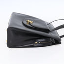 CELINE Tote Bag Leather Black Gold Auth SW1830-4