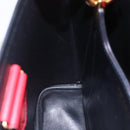 PRADA Panniers Hand Bag Safiano leather 2way Red Gold Auth SW1831V-22