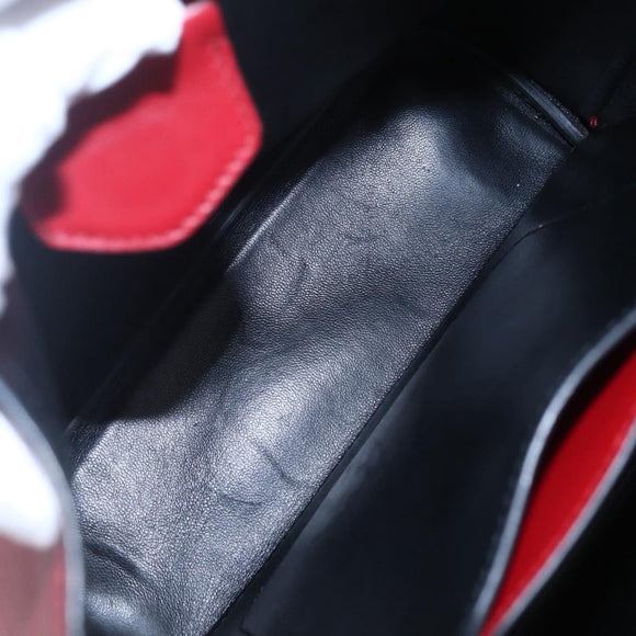 PRADA Panniers Hand Bag Safiano leather 2way Red Gold Auth SW1831V