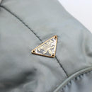 PRADA Chain Shoulder Bag Nylon Light Blue Gold Auth SW1832-18