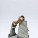 PRADA Chain Shoulder Bag Nylon Light Blue Gold Auth SW1832-9