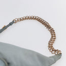 PRADA Chain Shoulder Bag Nylon Light Blue Gold Auth SW1832-14