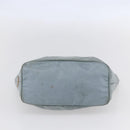PRADA Chain Shoulder Bag Nylon Light Blue Gold Auth SW1832-5