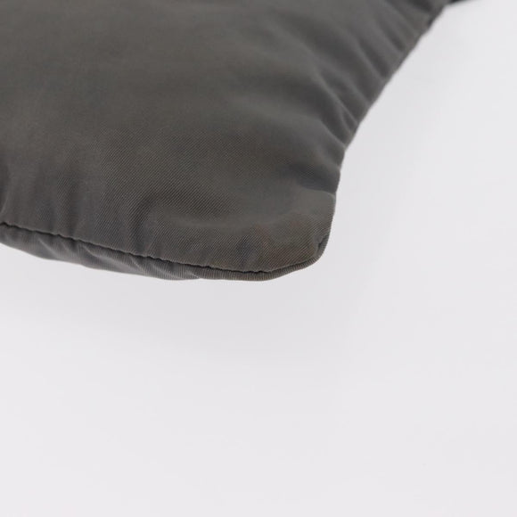 PRADA Shoulder Bag Nylon Gray Silver Auth SW1833