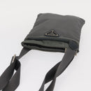 PRADA Shoulder Bag Nylon Gray Silver Auth SW1833-6