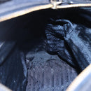 PRADA Chain Shoulder Bag Nylon Navy Gold Auth SW1835-21