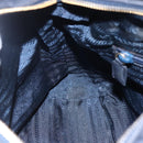 PRADA Chain Shoulder Bag Nylon Navy Gold Auth SW1835-22