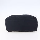 PRADA Chain Shoulder Bag Nylon Navy Gold Auth SW1835-5