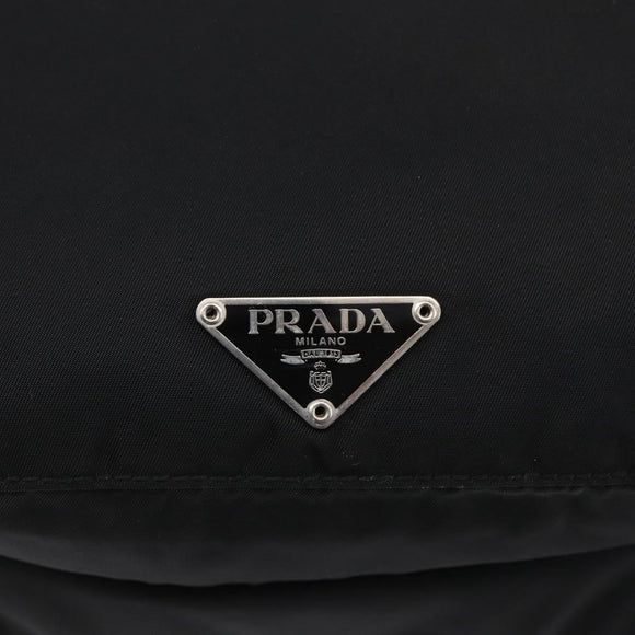 PRADA Shoulder Bag Nylon Black Silver Auth SW1836