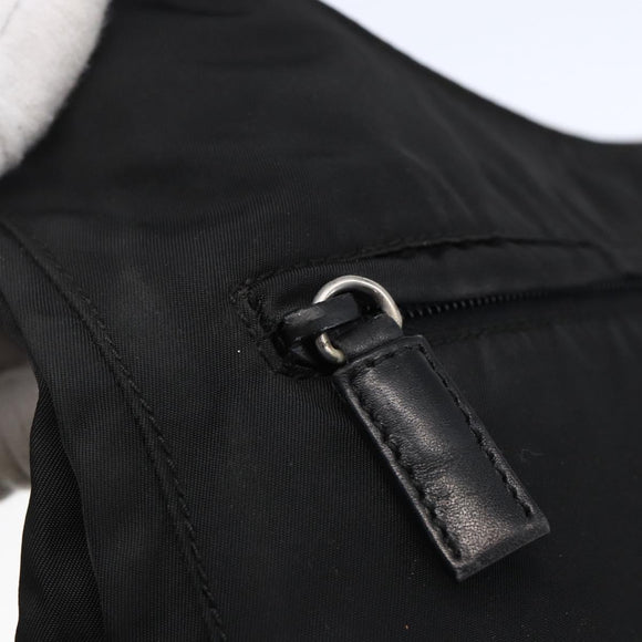 PRADA Shoulder Bag Nylon Black Silver Auth SW1836