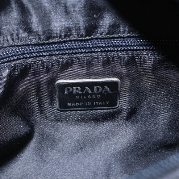 PRADA Shoulder Bag Nylon Black Silver Auth SW1836