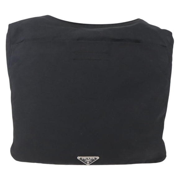 PRADA Shoulder Bag Nylon Black Silver Auth SW1836
