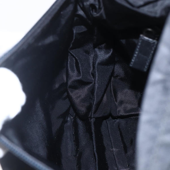 PRADA Shoulder Bag Nylon Black Silver Auth SW1836