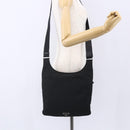 PRADA Shoulder Bag Nylon Black Silver Auth SW1836-26