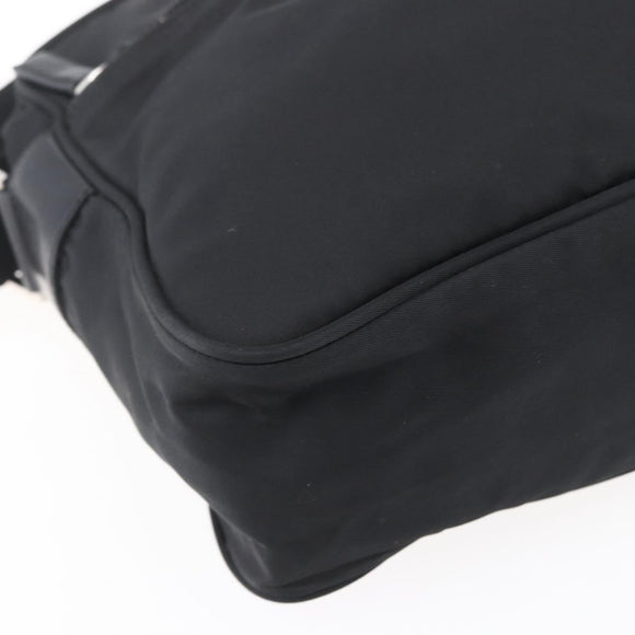 PRADA Shoulder Bag Nylon Black Silver Auth SW1837