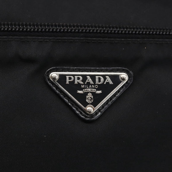 PRADA Shoulder Bag Nylon Black Silver Auth SW1837