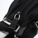 PRADA Shoulder Bag Nylon Black Silver Auth SW1837-10