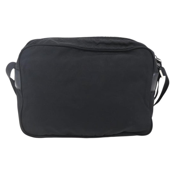 PRADA Shoulder Bag Nylon Black Silver Auth SW1837