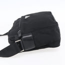 PRADA Shoulder Bag Nylon Black Silver Auth SW1837-3