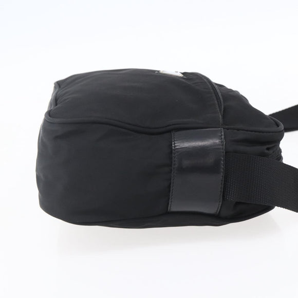 PRADA Shoulder Bag Nylon Black Silver Auth SW1837