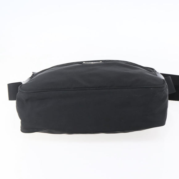 PRADA Shoulder Bag Nylon Black Silver Auth SW1837