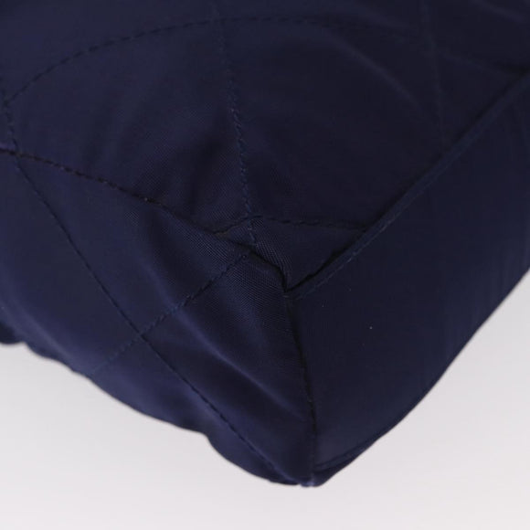 PRADA Chain Shoulder Bag Nylon Purple Gold Auth SW1838