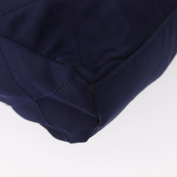 PRADA Chain Shoulder Bag Nylon Purple Gold Auth SW1838