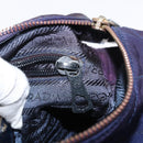 PRADA Chain Shoulder Bag Nylon Purple Gold Auth SW1838-23