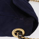 PRADA Chain Shoulder Bag Nylon Purple Gold Auth SW1838-4