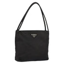 PRADA Tote Bag Nylon Black Silver Auth SW1839-1